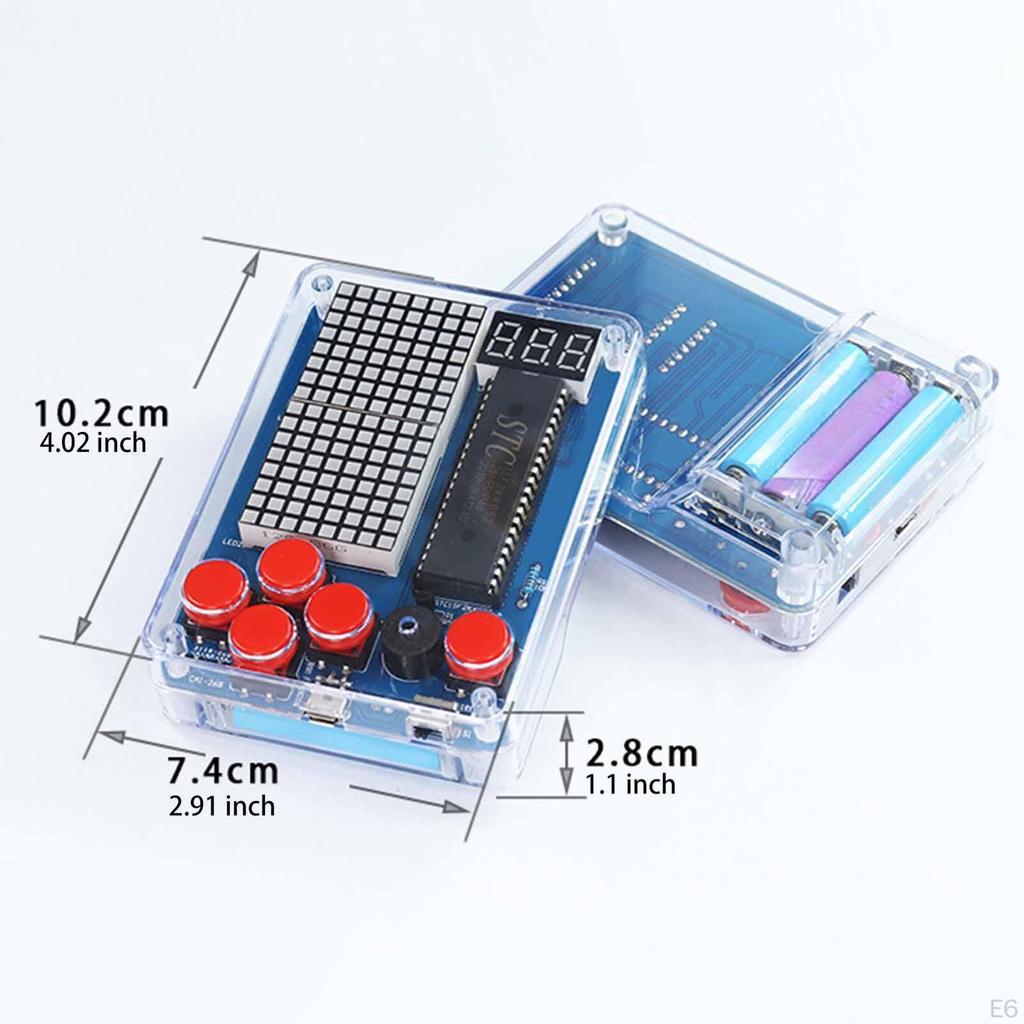 DIY herní pájecí sada Pixel pro děti, rodinu, přátele, školu, vysokou školu čtvercové zelené světlo