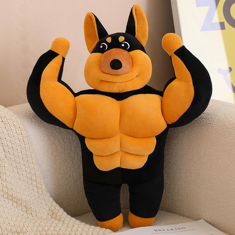 

Creative funny muscle dog throw pillow plush toy doll big dog doll girl rag doll birthday gift 55cm（0.45kg）