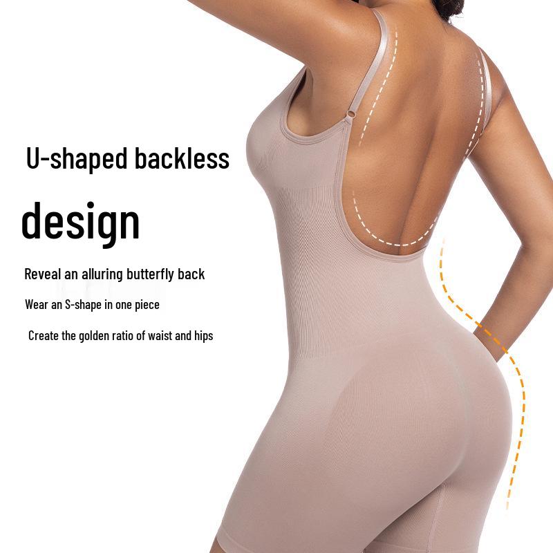 Women's Plus Size Backless Shaping Bodysuit - Slimming Waist Cincher