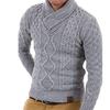 Men Autumn Winter Retro Stylish Casual Solid Color Knitwear Warm Sweaters