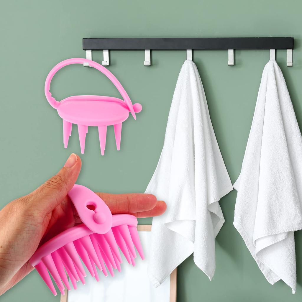 VOCOSTE Massage Shampoo Brush for Scalp Hair and 2 Blue and Pink Comb, Care, Growth, Anti-Dandruff Resin, Pieces,