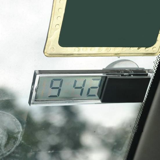Auto digitale klok gemonteerd Sucker LCD digitaal display dashboard voorruitklok