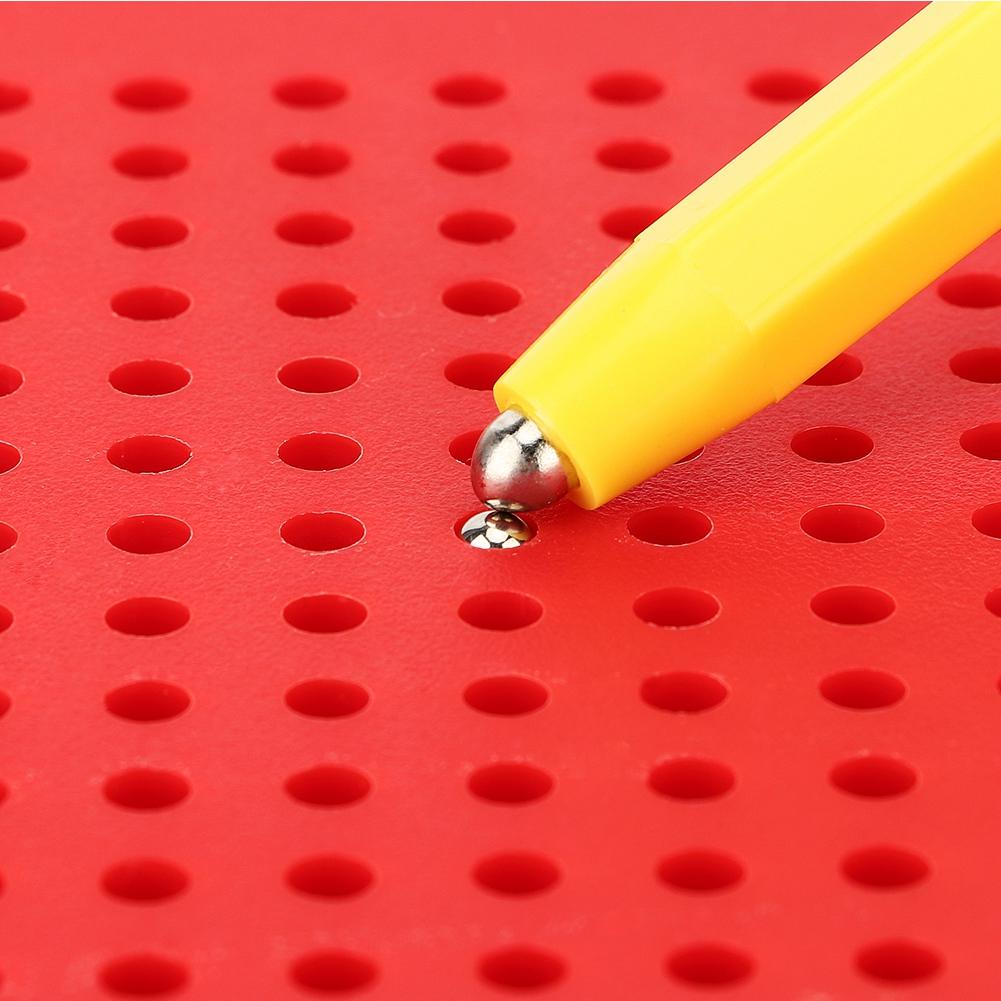 714pcs Magnetic Beads Drawing Writing Pad Sketch Board with Pen Kids Educational Toys (Red)