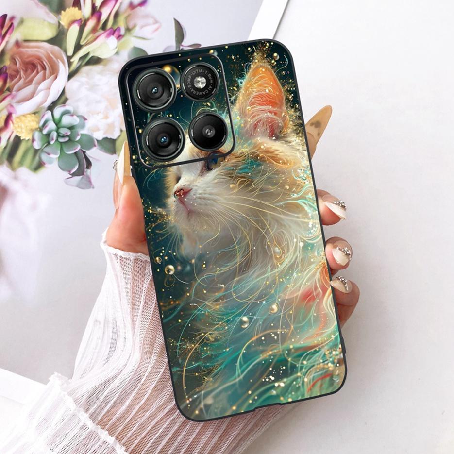 For Motorola Moto G15 Power Case Moto G17 Cute Love Heart Painted Cover Soft Silicone Case For Motorola G17 Power MotoG15 Fundas
