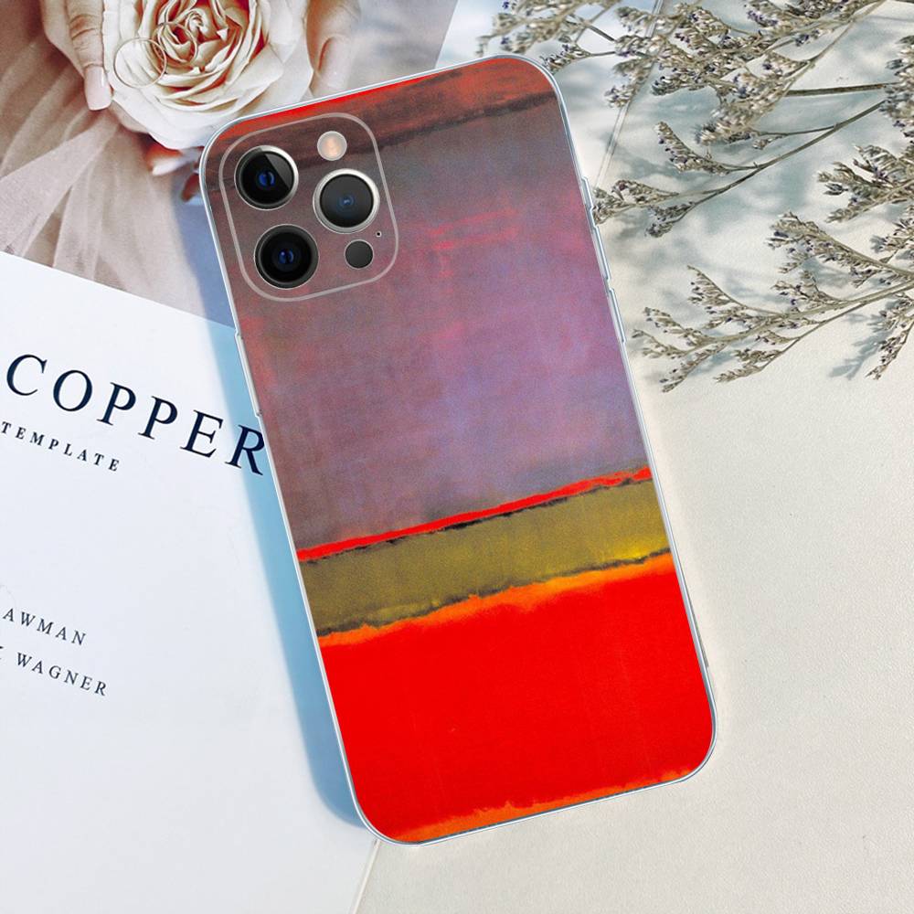 Abstract Art M-Mark R-Rothko Phone Case For IPhone 11 13 16 12 17 14 15 Pro Max Plus Soft Clear Back Cover Coque