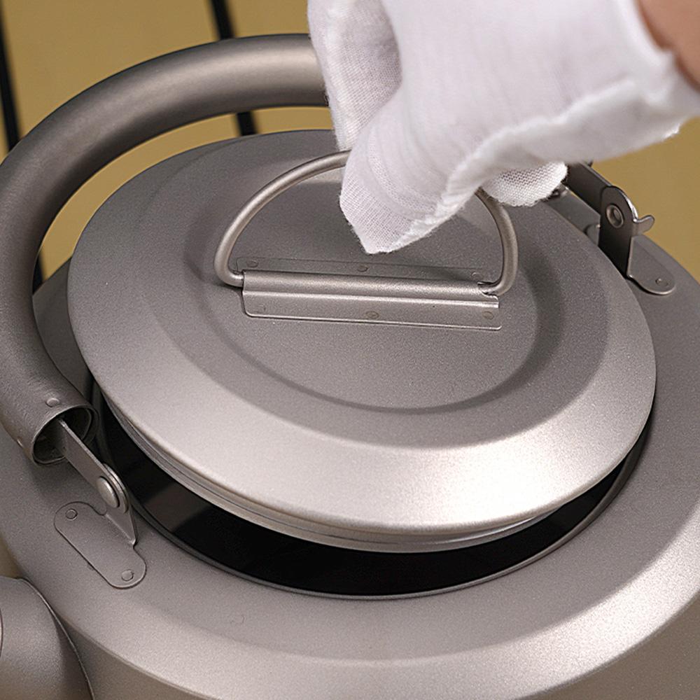 Outdoor Camping Titánová čajová kanvica Prenosná čajová kanvica Kávová kanvica Veľká kapacita 1200 ml