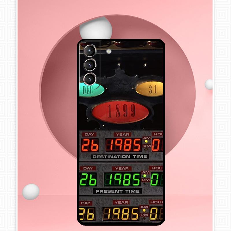 Back To The Future Time Machine Cover For Samsung Galaxy S23 S24 Ultra S8 S9 S10 S22 Plus Note 10 20 Ultra S20 S21 FE Case