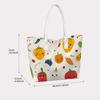 Cute Cartoon Vegetable Printed Casual Tote Bag Lightweight Fashion Large Capacity Handbag for Women Daily Use Shopping Travel Shoulder Bag
