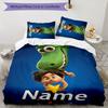 3pcs The Good Dinosaur1 Cover Set - Personalized Name, HD Printed Bedding with 1 Cover and 2 Pillowcases - Perfect for Home Decor, Easy Care
