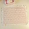 Plaid Pattern Decorative Placemat Love Lace Design Photo Shoot Mat Coaster Set  Home Decoration