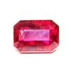 Natural Red Emerald Cut 8 Carat Ruby CERTIFIED Loose Gemstone Jwelery Making