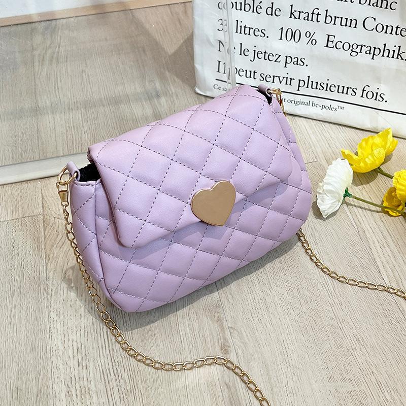 Women's Bag New Versatile Chain Crossbody Mini Bag Light Luxury Saddle Embroidered Rhombus Small Square Bag