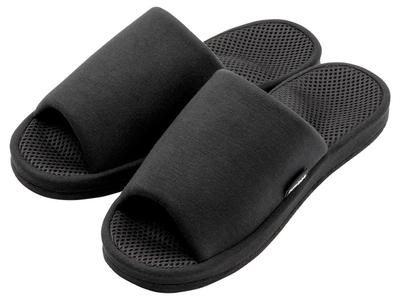Alphax Health Foot Pressure Mega Pressurized Size Slippers, Point, Slippers, Black, L, 25.0-27.0cm