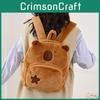 Capybara Teens Kids Plush Bags Animal Backpack Embroidered Details Lightweight