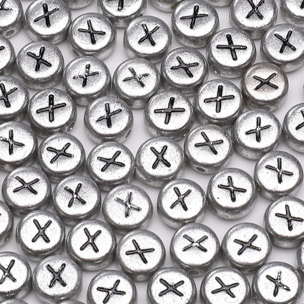 50Pcs Acrylic English Letter Beads For DIY Necklace Bracelet Earrings Jewelry Making Craft Accessories