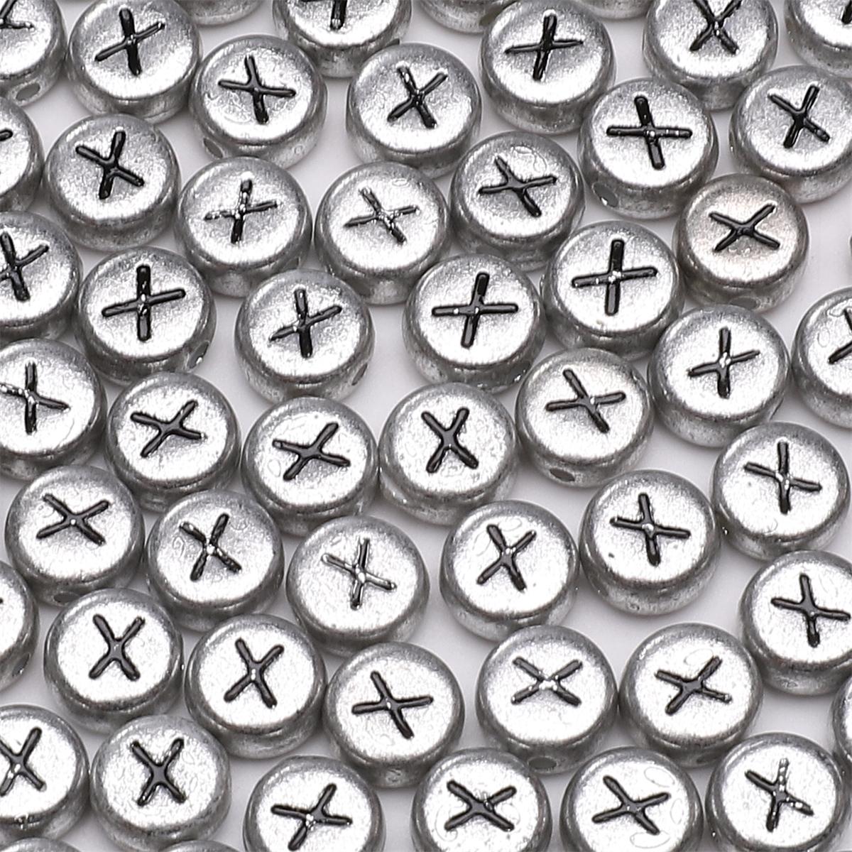 

50Pcs Acrylic English Letter Beads For DIY Necklace Bracelet Earrings Jewelry Making Craft Accessories X