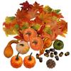 User Friendly Autumn Decors Set Artificial Pumpkins Fabric Maples Leaves With Pinecones Nut For Seasonal Arrangements