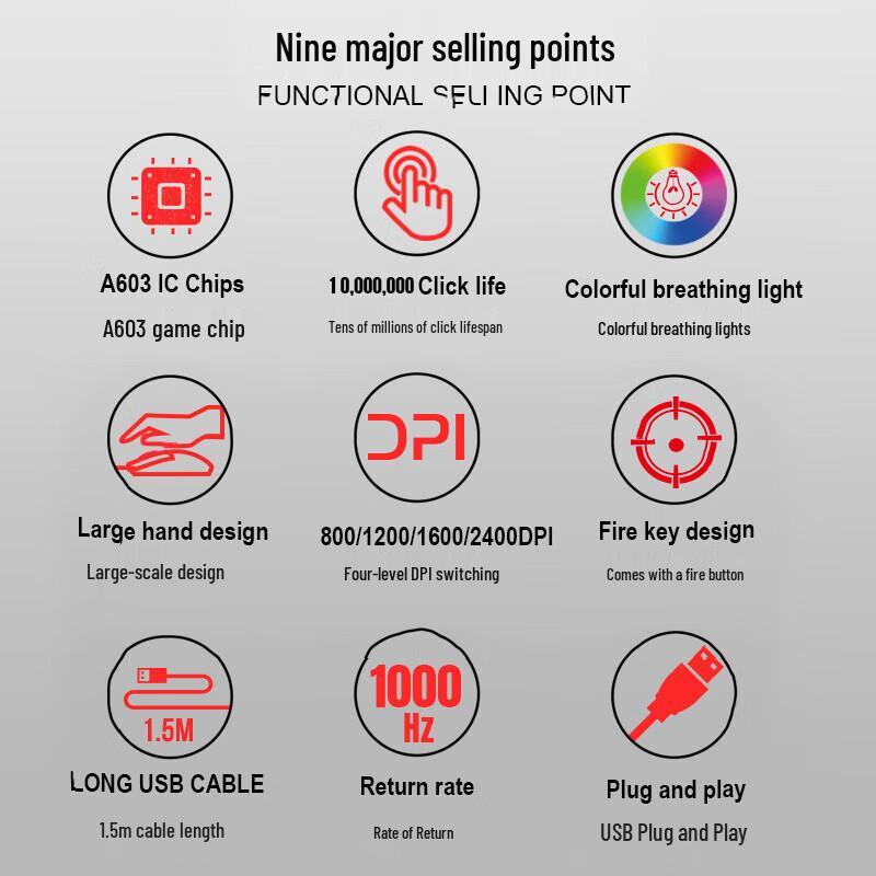 G200 Wired Ergonomic Gaming Mouse