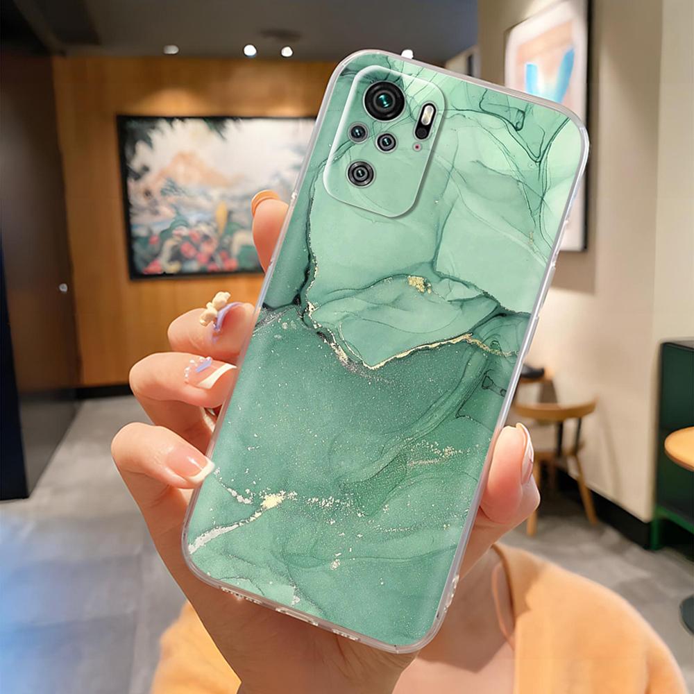 For Xiaomi Redmi Note 10 4G Case Note 10S Cute Painted Soft Silicone Back Cover For Redmi Note 10 Pro Max Clear Full Phone Cases