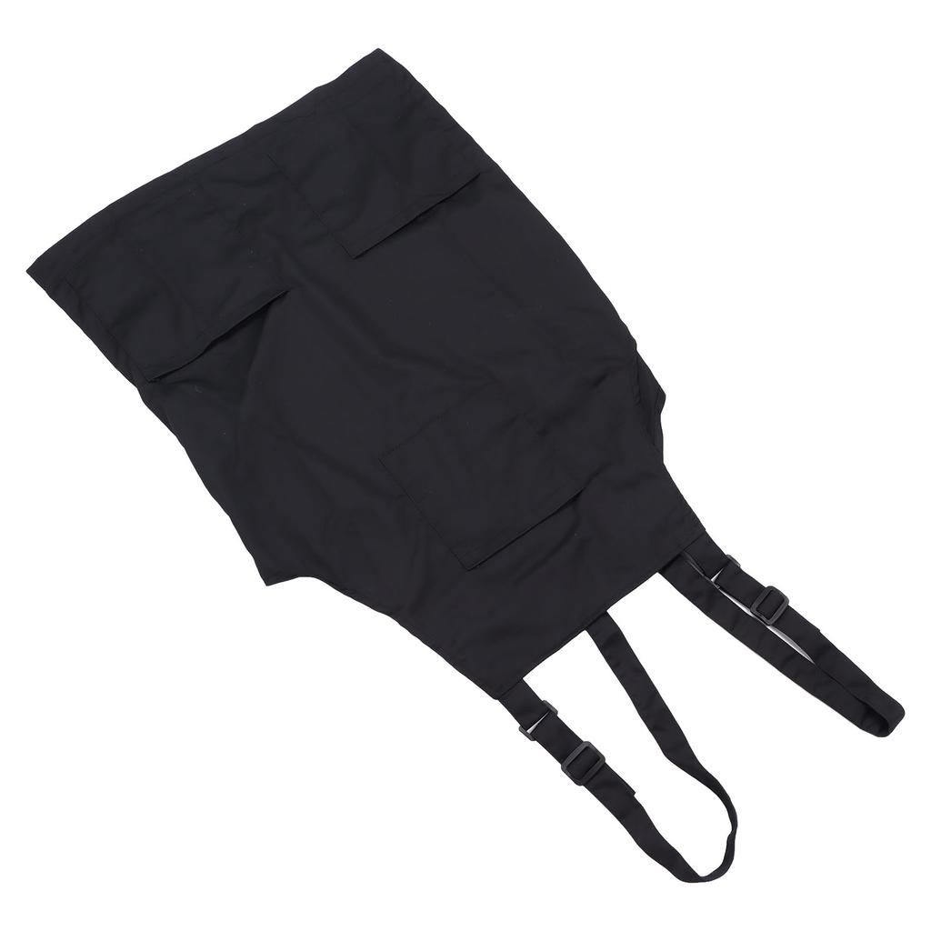Küchenschürze Schwarze Schürze Polyester Taschen Verstellbarer Riemen Unisex Schürze für Zuhause Gewerblich Café Restaurants