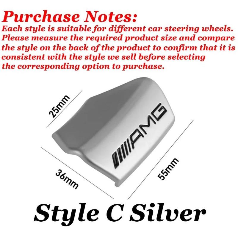 ABS Logo AMG Emblem Car Steering Wheel Sticker For Mercedes Benz AMG W203 W204 W205 W176 W211 W212 W213 GLA GLC Auto Accessories