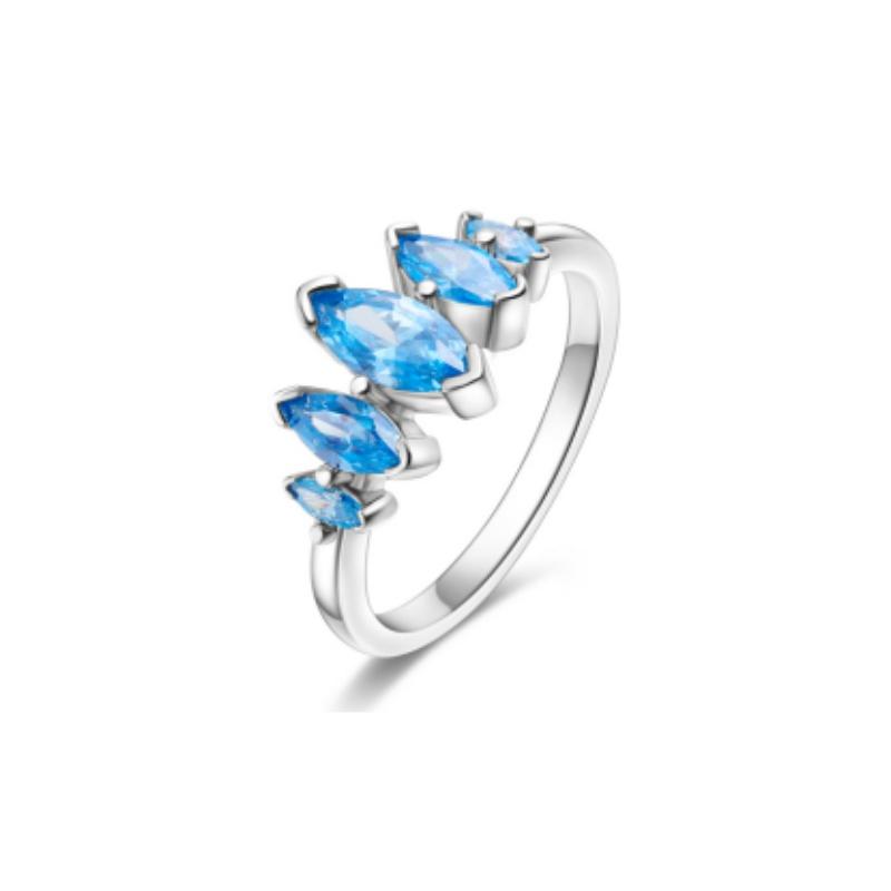New Disney Fashion Sun Sapphire Couple Fit Pandora Birthday Gift Valentine's Day Limited Edition Ring