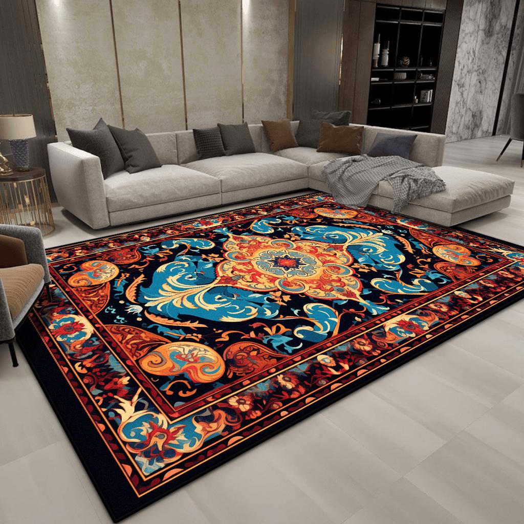 Europäischer Stil Luxus TEPPICHE FÜR WOHNZIMMER Persische Dekoration Schlafzimmer Bettseite Plüschteppich Faltbare Lounge Rutschfeste Weiche Matten
