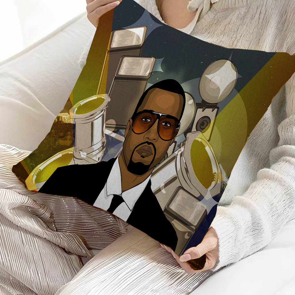 Kanye Ye West Rapper Pillow Cover Design cushion Cover decor Holiday Decorati