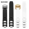 Cinturino di Ricambio in Silicone Nero 20mm10mm in Gomma per Orologio Cartier 21 Chronoscaph W10198u2 W10125u2 W10197u2 W10184u2