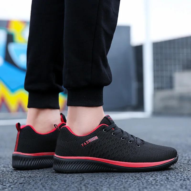 Men Sneakers Breathable Knit Men's Shoes Lightweight Men Running Shoes Non Slip Men Casual Shoe Tennis Shoes Unisex Size 35-50