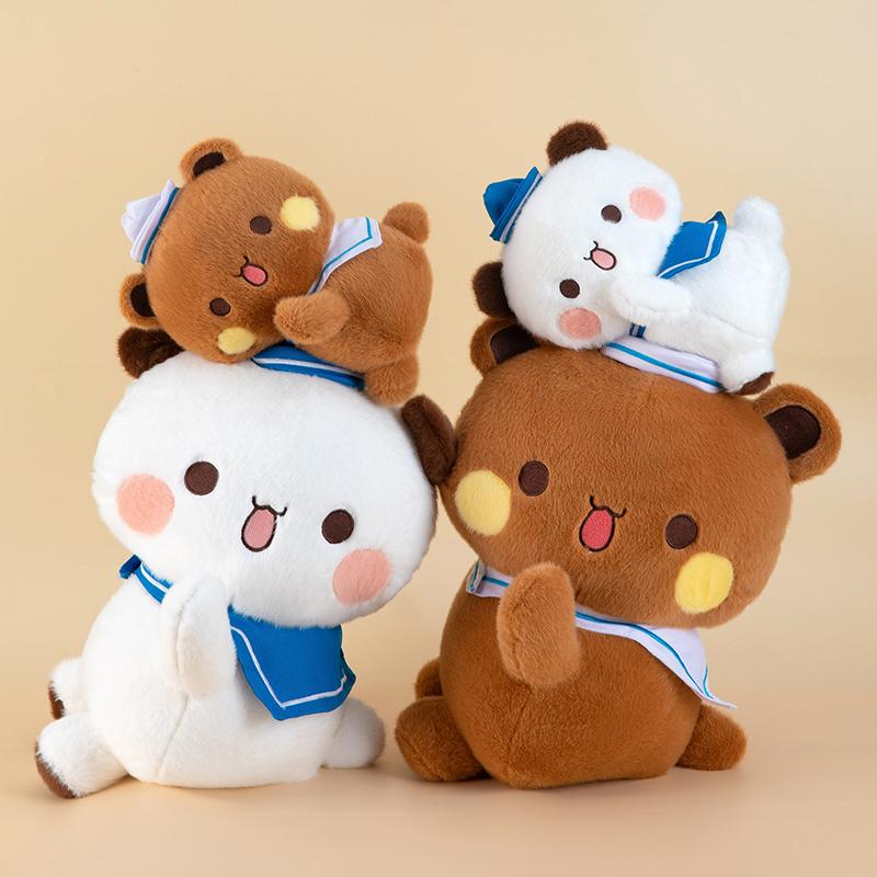 New 50cm Cute Yier & Bubu Sailor Plush Toys Soft Bear Couple Stuffed Dolls Kawaii Navy Style Plushies Children's Birthday gift