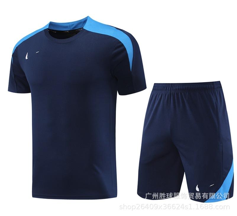 Nk Tuta da Allenamento Pantaloncini a Maniche Corte Casual, Maglia da Calcio, Maglia di Classe, Maglia Sportiva Fitness da Corsa per il Commercio Estero