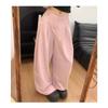 Pantaloni Larghi Tuta Fu Pigra da Donna in Primavera Nuovi Vita Alta Slim Svasati Seta Ghiacciata Lunghezza Pavimento Stile Pigro Pantaloni Estivi