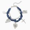 Stainless Steel Necklace Love Cross Pendant Silk Scarf Cloth Strip Necklace Electroplated 18K Gold Color Retention