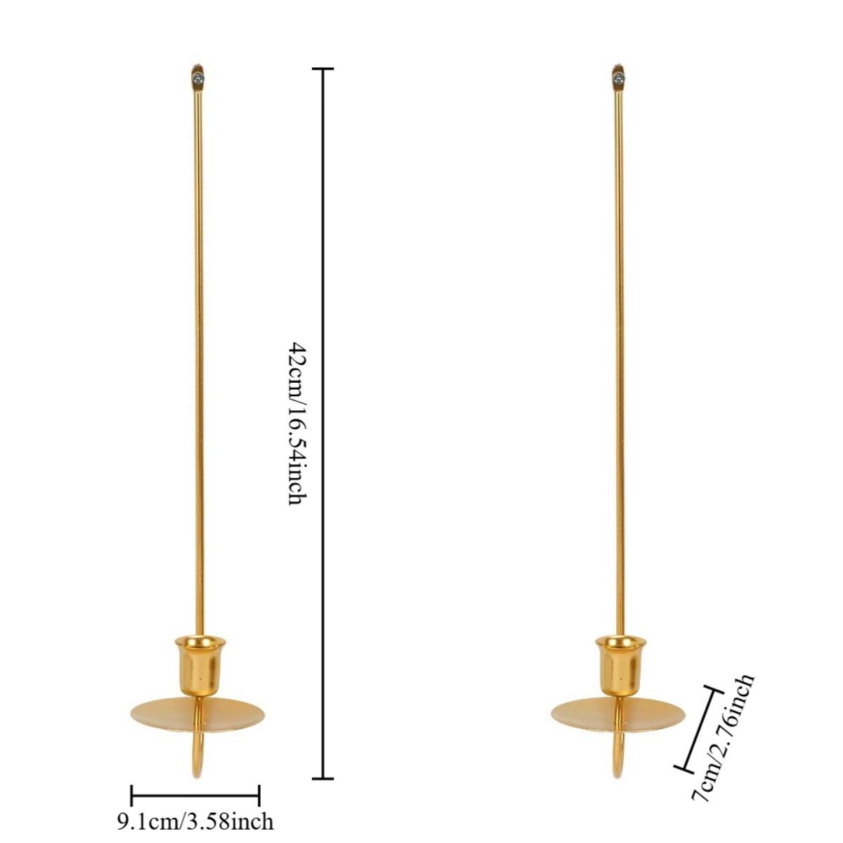 

2 шт. Металлический настенный подсвечник, настенный подсвечник, подставка для столба, современные настенные подсвечники, подвесные для гостиной, фермерского дома, камина, свадьбы золотой