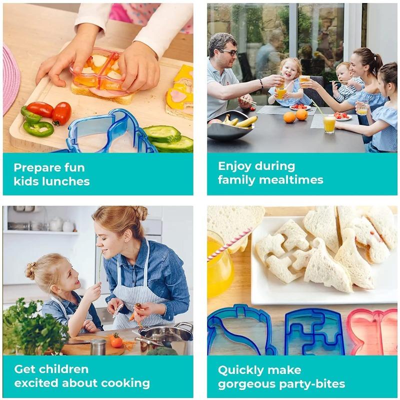 Pranzo Creativo Fai-da-te Taglio e Incollaggio del Pane Stampi Grafici per Sandwich Taglio del Toast