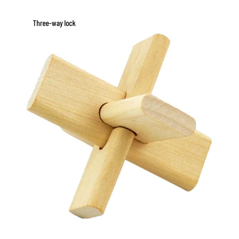 100-Piece Kongming Lock Wooden Puzzle Set for Kids and Adults