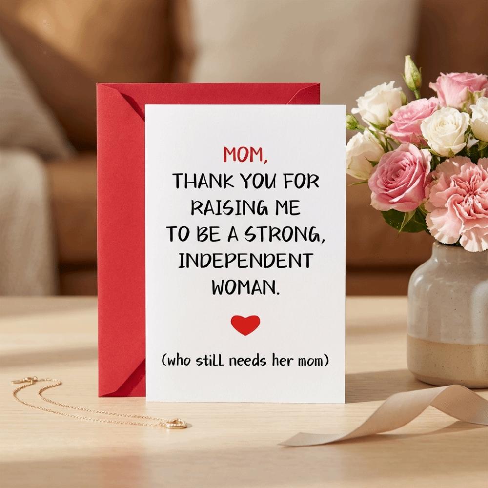 10Pcs/Set Folding Mother's Day Greeting Card Elegant Holiday Card Thank You Card Invitations Cards