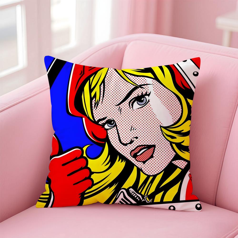 Art R-Roy Lichtenstein Womens Tears Cushion Cover Comfortable Reversible Pillow Cover Ideal for Car Sofa Bedroom & Beyond