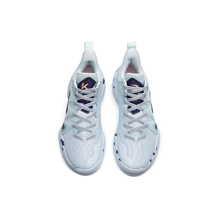 New Anta Mountain 1 Wear Resistant Slip Resistant Low Top Performance Basketball Shoes Men's Gray Blue 112221623S-3