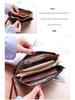 Women's Korean Style Zipper Wallet - Long Clutch with Multi-Card Slots and Wristlet