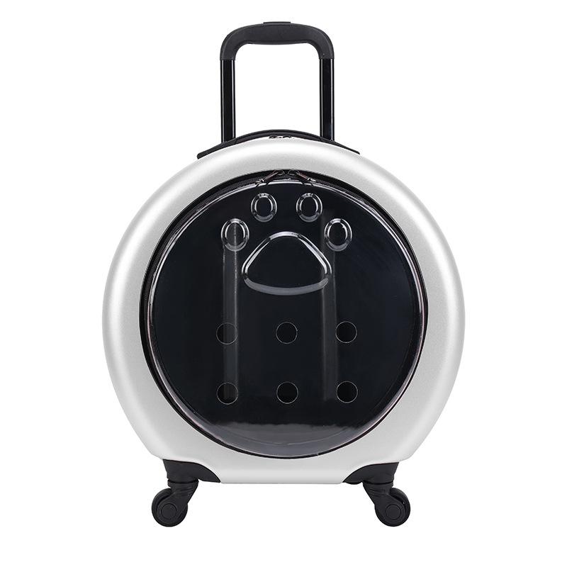 Pet Trolley Case Portable Transparent Cat BagMulti-purpose Cat Space Capsule Trolley Cat Carriers Bag for Outdoor Travel Camping
