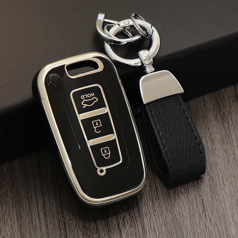 3 Button Tpu For Kia Sonata 8 Sr Ix35 Elantra I30 Soul Hyundai Veloster Solaris Hb20 Rohens Car Key Case Keyless Cover Keychains