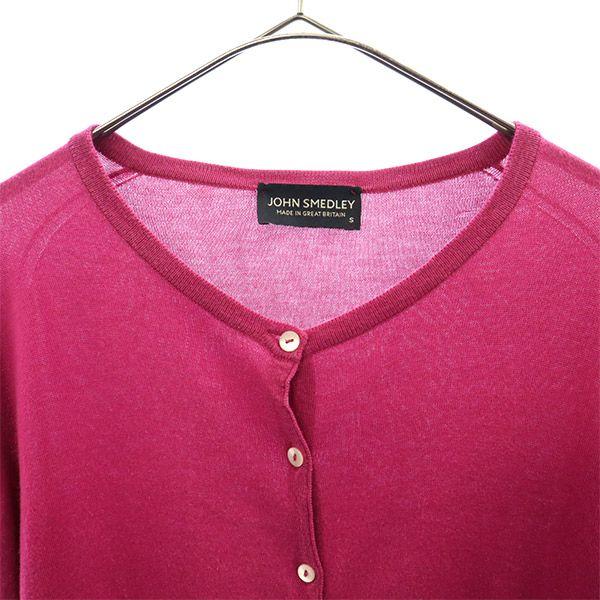 JOHN SMEDLEY Long sleeve knit cardigan S pink Women Used