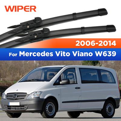 For Mercedes Benz Vito Viano W639 2006 - 2014 Wiper LHD Front Wiper Blades Windshield Windscreen Window Brushes 28"+26"