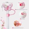 4/9Pcs Butterfly Straw Cover Cap Spill Stopper For Water Cup Silicone Heat-Resistant Dust Proof Straw Plug Cap Straw Accessory