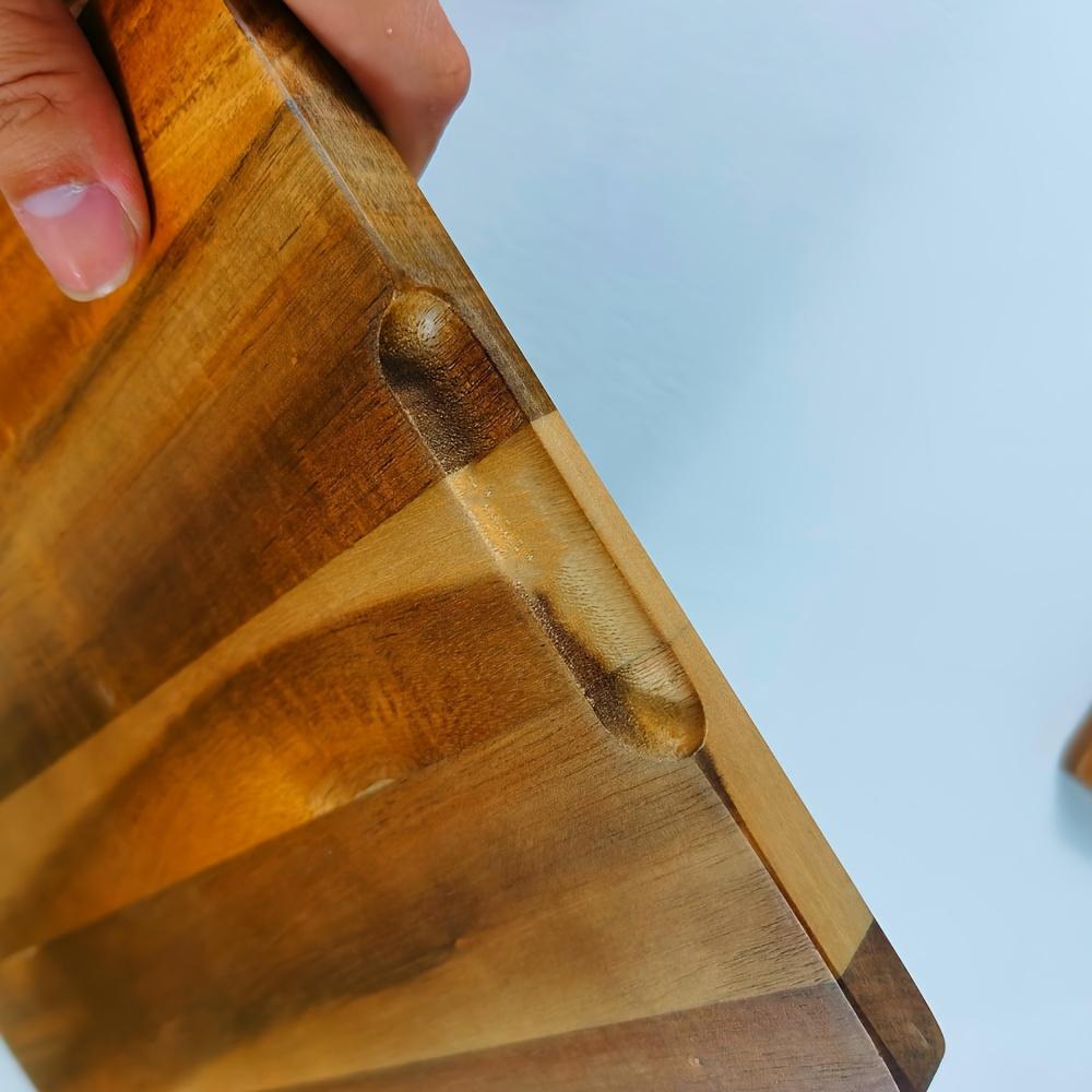 Cutting Wood Board With 1pc Juice Groove Wooden Chopping Board For Kitchen Meat And Cheese Cheese Board With Juice Slot