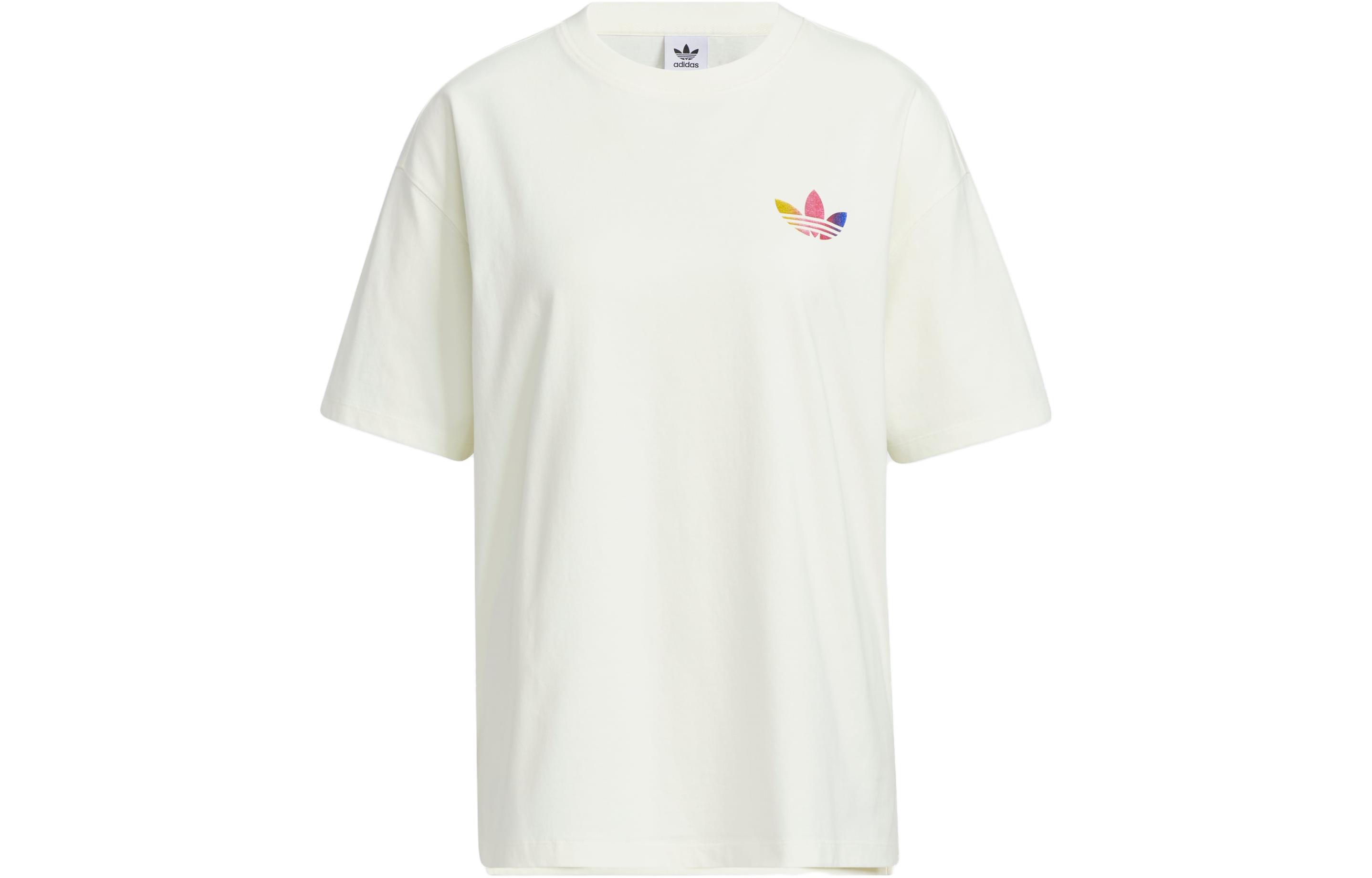 adidas originals Ribbed Crewneck Short Sleeve Tee  Off White  IK8628 S