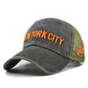Retrostereoembroidered Baseball Cap Patch Washed Distressed Stereoembroider Peaked Cap Sun Hat Cotton
