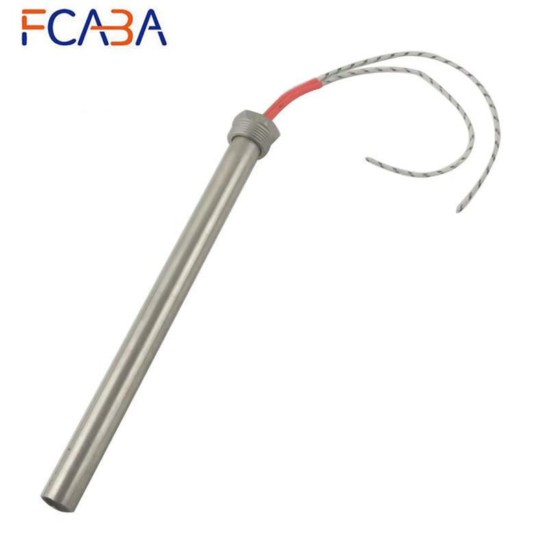 

FCABA 304 Stainless Steel Threaded Single End Heating Tube Cartridge Heater 16x350mm 2500W 220V/110V/380V DN20 (25mm) 110V